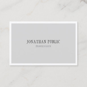 Moderne, minimale Sjabloon Eenvoudige grijze witte Visitekaartje