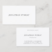 Moderne, minimale Sjabloon elegant Professional Visitekaartje (Voorkant / Achterkant)