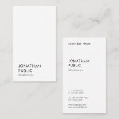 Moderne, minimale Sjabloon elegant Professional Visitekaartje (Voorkant / Achterkant)