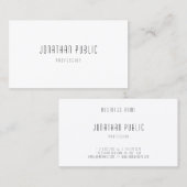 Moderne, minimale Sjabloon elegant Professional Visitekaartje (Voorkant / Achterkant)
