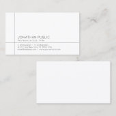 Moderne, minimale Sjabloon elegant Professional Visitekaartje (Voorkant / Achterkant)