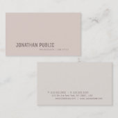 Moderne minimale Sjabloon elite elegante kleuren Visitekaartje (Voorkant / Achterkant)