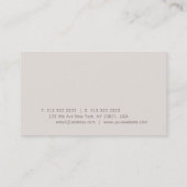 Moderne minimale Sjabloon elite elegante kleuren Visitekaartje (Achterkant)