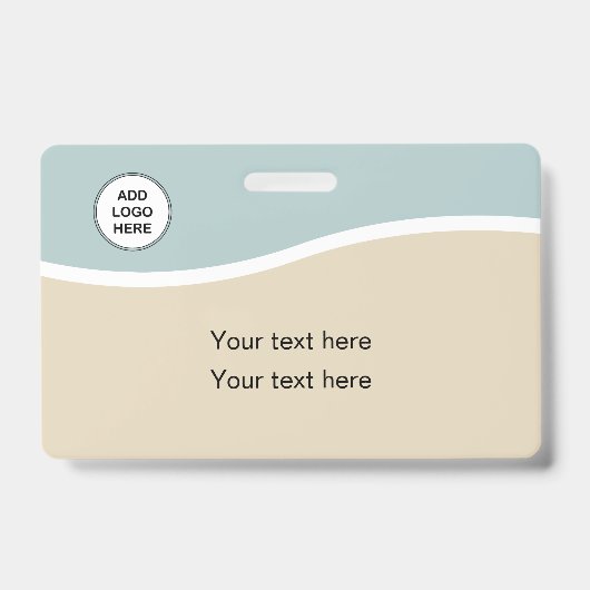 Moderne minimale Sjabloon ID-Logo Badge (Voorzijde)