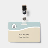 Moderne minimale Sjabloon ID-Logo Badge (Voorzijde met clip)