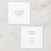 Moderne, minimale Sjabloon op maat Vierkante Visitekaartje (Voorkant / Achterkant)
