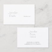 Moderne, minimale Sjabloon Professional Elegant Visitekaartje (Voorkant / Achterkant)