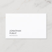 Moderne, minimale Sjabloon Professional Elegant Visitekaartje (Voorkant)