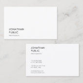 Moderne, minimale Sjabloon Professional Elegant Visitekaartje (Voorkant / Achterkant)