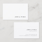 Moderne, minimale Sjabloon Professional Elegant Visitekaartje (Voorkant / Achterkant)