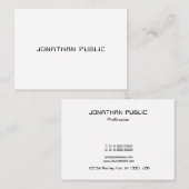 Moderne, minimale Sjabloon Professional Luxe Top Visitekaartje (Voorkant / Achterkant)