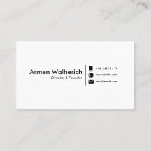 Moderne minimale Sjabloon Visitekaartjes