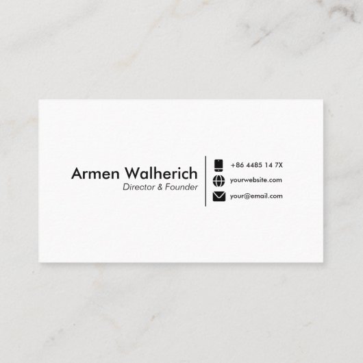 Moderne minimale Sjabloon Visitekaartjes (Achterkant)