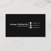 Moderne minimale Sjabloon Visitekaartjes (Achterkant)