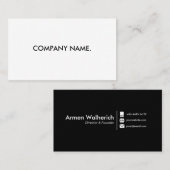 Moderne minimale Sjabloon Visitekaartjes (Voorkant / Achterkant)