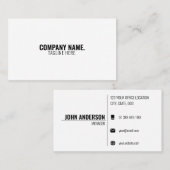 Moderne minimale Sjabloon Visitekaartjes (Voorkant / Achterkant)