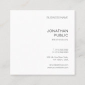 Moderne, minimale Sjabloon voor design elegant Tre Vierkante Visitekaartje (Achterkant)