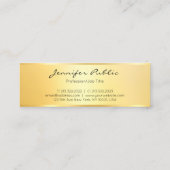 Moderne, minimale Sjabloon voor Faux Gold-certific Mini Visitekaartje (Achterkant)
