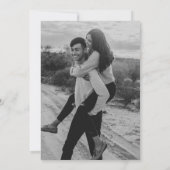 Moderne minimale snoerlichten foto save the date (Achterkant)