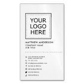 Moderne, minimale sociale media magnetisch visitekaartje (Voorkant Verticaal)