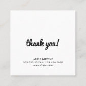 Moderne minimale sociale media volgen mij vierkante visitekaartje (Achterkant)