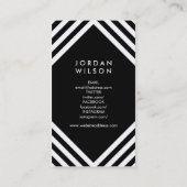 Moderne, minimale sociale media voor zwart en wit visitekaartje (Achterkant)