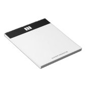Moderne minimale Solid Black, aangepast zwart mono Notitieblok (Schuin)