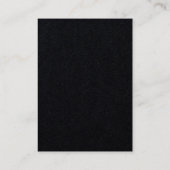 Moderne minimale Solid Black Monogram verticaal Visitekaartje (Achterkant)