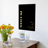 Moderne minimale Solid Black Welkom Weddenschap Go Folie Afdrukken (Laag (Keuken))