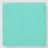 Moderne, minimale Solid Color Turquoise Stenen Onderzetter (Voorkant)