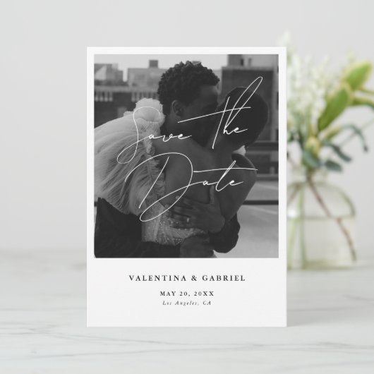 Moderne Minimale sparen de Uitnodiging van de Datu (Staand voorkant)