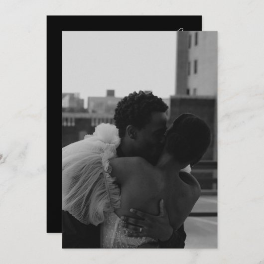 Moderne Minimale sparen de Uitnodiging van de Datu (Voorkant / Achterkant)