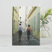 Moderne Minimale sparen de Uitnodiging van de Datu (Staand voorkant)