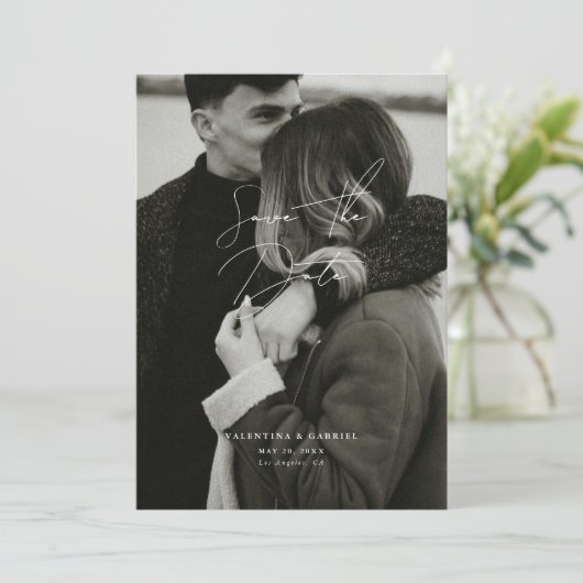 Moderne Minimale sparen de Uitnodiging van de Datu (Staand voorkant)