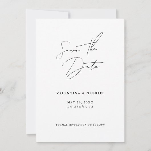 Moderne Minimale sparen de Uitnodiging van de Datu (Achterkant)