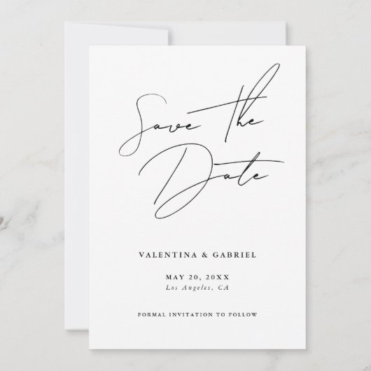 Moderne Minimale sparen de Uitnodiging van de Datu (Achterkant)