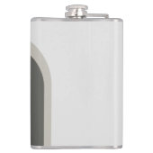 Moderne minimale stijlvolle boog met monogram heupfles (Achterkant)