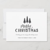 Moderne, minimale, stijlvolle kerstkerst feestdagenkaart (Voorkant)