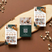 Moderne minimale stijlvolle multi foto QR CODE gro Visitekaartje