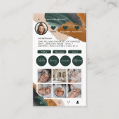 Moderne minimale stijlvolle multi foto QR CODE gro Visitekaartje (Voorkant)