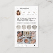 Moderne minimale stijlvolle multi foto QR CODE Visitekaartje (Voorkant)