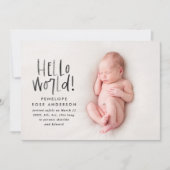 Moderne minimale stoffige blauwe eenvoudige foto g aankondiging (Voorkant)