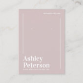 Moderne, minimale, stoffige roos lettertypen visitekaartje (Voorkant)