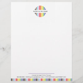 MODERNE MINIMALE streep logo regenboog trots LGBTQ Briefhoofd
