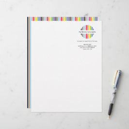 MODERNE MINIMALE streep logo regenboog trots LGBTQ Briefhoofd