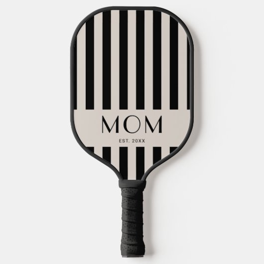 Moderne Minimale Strepen Moeder Gevestigd Pickleball Paddle (Voorkant)
