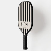 Moderne Minimale Strepen Moeder Gevestigd Pickleball Paddle (Links)