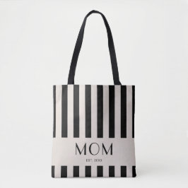 Moderne Minimale Strepen Moeder Gevestigd Tote Bag