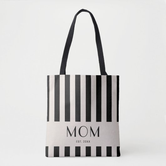 Moderne Minimale Strepen Moeder Gevestigd Tote Bag (Voorkant)
