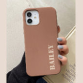 Moderne Minimale Terracotta Aangepaste Naam Case-Mate iPhone Case